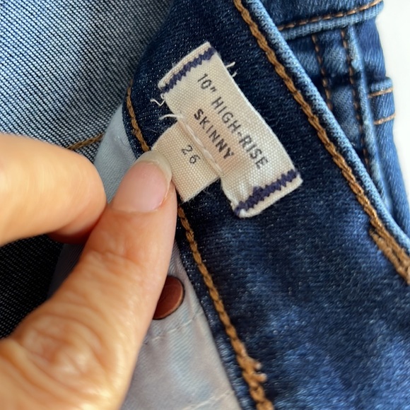 Madewell 10" High-Rise Skinny Jeans in Danny Wash: TENCEL™ Denim Edition Sz 26 - Picture 13 of 13